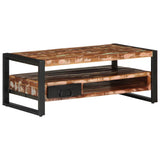 ZNTS Coffee Table Multicolour 90x50x36 cm Solid Wood Reclaimed 4013558