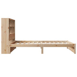 Bookcase Bed without Mattress 90x190cm Single Solid Wood Pine 3322379