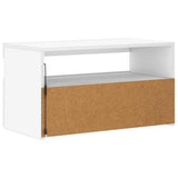 TV Cabinet with LED Lights White 75x35x40 cm 804391