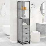 Bathroom Cabinet Grey Sonoma 35x37.5x166 cm Engineered Wood 849247
