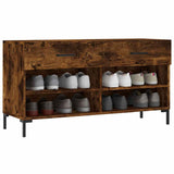 Shoe Bench Smoked Oak 102x35x55 cm Engineered Wood 829745