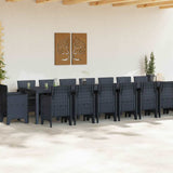 Garden Dining Set with Cushions 17 pcs Anthracite PP 3378655