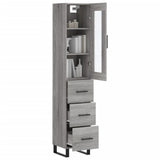 Highboard Grey Sonoma 34.5x34x180 cm Engineered Wood 3199263