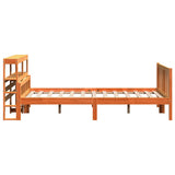 Bed Frame with Headboard without Mattress Wax Brown 160x200 cm 3305924