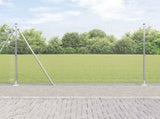 Welded Wire Fence with Concrete Base 25 x 1.5 m Silver Mesh 3352330