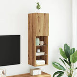 ZNTS TV Cabinet with LED Lights Artisian Oak 30.5x30x102 cm 857678