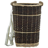 286973 Firewood Backpack with Carrying Belts 44,5x37x50 cm Natural Willow