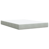 Box Spring Bed with Mattress Light Grey 140x190 cm Velvet 3290912
