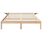 Bed Frame Natural 150 x 200 cm Solid Pine Wood 873184