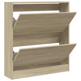 Shoe Cabinet Sonoma Oak 80x21x87.5 cm Engineered Wood 839919