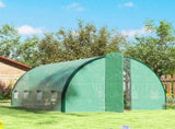 4 x 3 Polytunnel Greenhouse, with Windows and Doors - Green T3398P323825