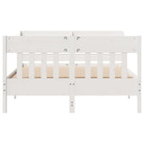 Bed Frame without Mattress White 140x190 cm Solid Wood Pine 3307018