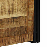 Storage Box Brown and Black 50 x 50 x 50 cm Rough Mango Wood 4016742