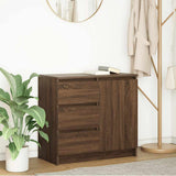Sideboard with Drawer Brown Oak 71x35x65 cm Engineered Wood 861577