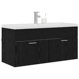 Bathroom Cabinet Black Oak 100 x 38.5 x 46 cm Engineered Wood 3416131