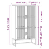 Highboard White 70x35x125 cm Engineered Wood 352139