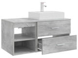 Bathroom Furniture Set 2 pcs Concrete Grey Engineered Wood 3403891