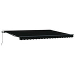 Retractable Awning Manual Black 450 x 350 cm Fabric 3331125