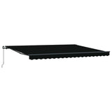 Retractable Awning Manual Black 450 x 350 cm Fabric 3331125