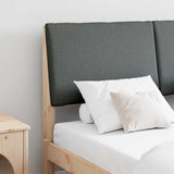 Upholstered Headboard Dark Grey 160 cm Solid Pine Wood 879275