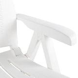 Garden Chair Set of 2 White Plastic Standard 48760