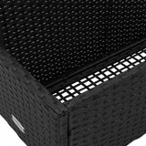 Poolside Float Storage Black 110x100x57 cm Poly Rattan 4104088