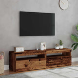 TV Cabinets with LED Lights 2 pcs Old Wood Engineered Wood 856316