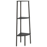 3-Tier Corner Shelf Black 45.5x31.5x120 cm 336390