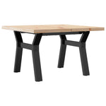 ZNTS Coffee Table Y-Frame 60x60x40.5 cm Solid Wood Pine and Steel 3282770
