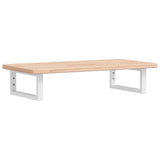 Basin Shelf Wall Mounted Steel and Solid Wood Oak 3302328