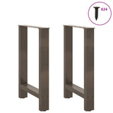 Dining Table Legs Natural Steel 2 pcs 60x cm Steel 4013307
