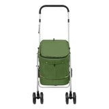 Folding Dog Stroller Green 100x49x96 cm Linen Fabric 172204