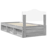 Bed Frame Grey Sonoma 90 x 200 cm Solid Pine Wood 3412948