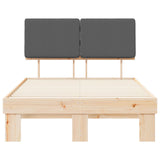 Bed Frame with Upholstered Headboard Dark Grey 120 x 200 cm 877490