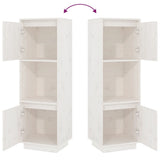 Highboard White 38x35x117 cm Solid Wood Pine 814360