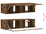 TV Cabinet Set Wall-mounted 3 pcs Smoked Oak Engineered Wood 3408984