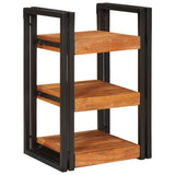 Bedside Table Brown and Black 38 x 33 x 58 cm Solid Wood Acacia 4016734
