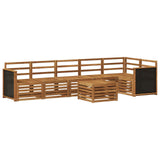 Sectional Sofa Set 6 pcs Natural Solid Acacia Wood 3384430