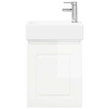 Bathroom Vanity Unit with Tap High Gloss White 889475