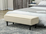 47L Teddy Fleece Storage Ottoman - Cream T3398P343452