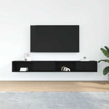 TV Cabinets 2 pcs Black Oak 100x31x25.5 cm Engineered Wood 861475