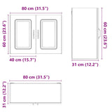 Kitchen Wall Cabinet Kalmar White Engineered Wood 853587