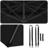 Umbrella Black 351 x 250 x 260 cm Polyester and Aluminium 42003347