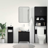 Bathroom Sink Cabinet Black Oak 58 x 33 x 60 cm Engineered Wood 862810