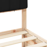 Bed Frame with Upholstered Headboard Black 180 x 200 cm 3398216