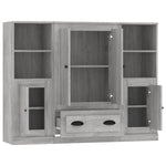 Highboards 3 pcs Grey Sonoma Engineered Wood 3185325