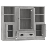 Highboards 3 pcs Grey Sonoma Engineered Wood 3185325