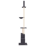 Floor to Ceiling Cat Tree Dark Grey 250.5-276.5 cm 171722