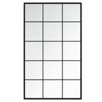 ZNTS Wall Mirror Black 100x60 cm Metal 342209