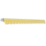 Folding Awning Manual Operated 400 cm Yellow/White 275574
